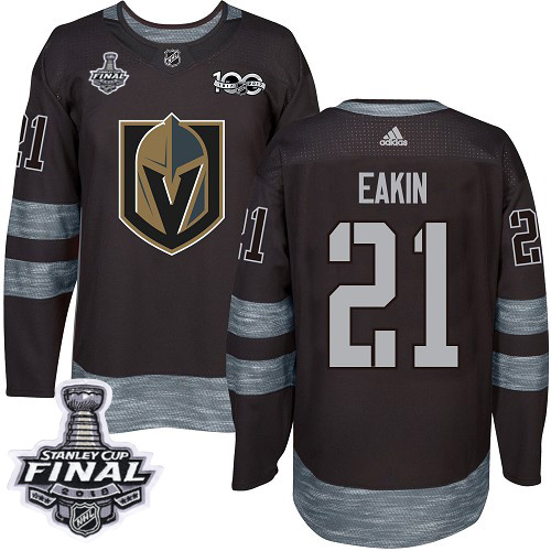 Adidas Golden Knights #21 Cody Eakin Black 1917-100th Anniversary 2018 Stanley Cup Final Stitched NHL Jersey